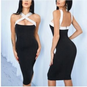 Black White Dress Small New